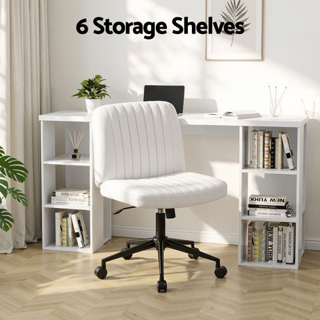Bonython Office Desk, White 150cm