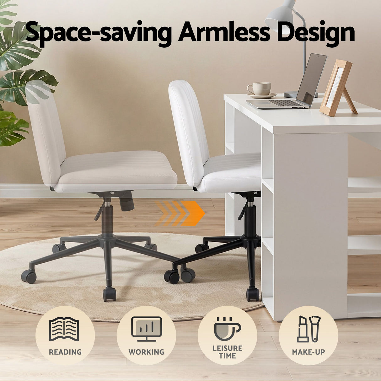 Bonython Office Desk, White 150cm