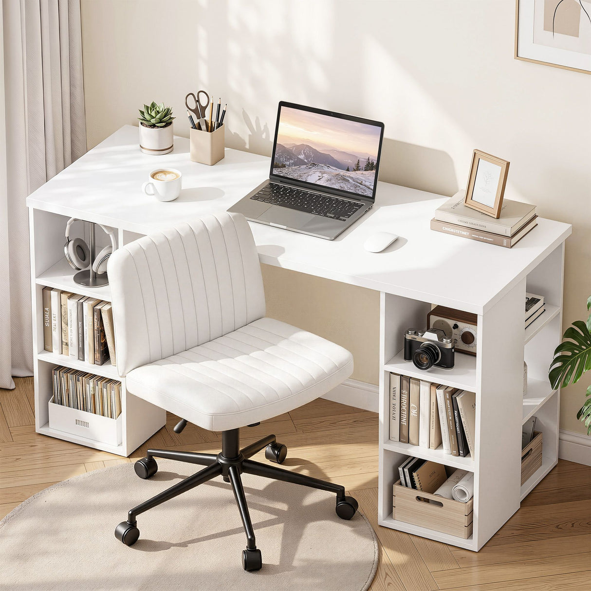 Bonython Office Desk, White 150cm