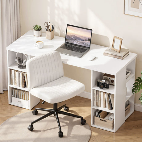 Bonython Office Desk, White 150cm