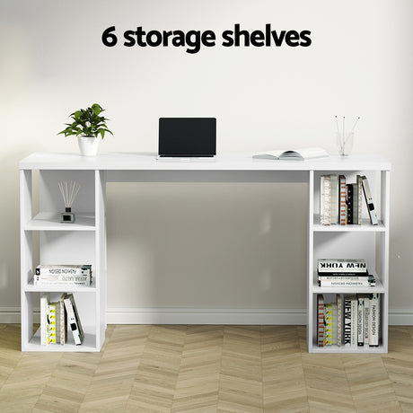 Artiss 150cm Modern White Computer Desk with Bookshelf — Allure Home Collections