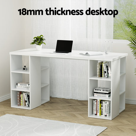 Artiss 150cm Modern White Computer Desk with Bookshelf — Allure Home Collections