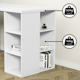 Artiss 150cm Modern White Computer Desk with Bookshelf — Allure Home Collections