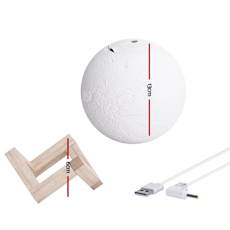 Devanti Aroma Diffuser Moon Lamp 880ml — 4-in-1 Aromatherapy, Humidifier, Purifier and Night Light — Allure Home Collections