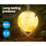 Devanti Aroma Diffuser Moon Lamp 880ml — 4-in-1 Aromatherapy, Humidifier, Purifier and Night Light — Allure Home Collections