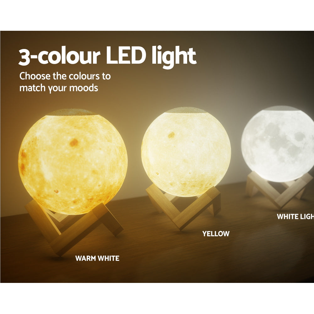 Devanti Aroma Diffuser Moon Lamp 880ml — 4-in-1 Aromatherapy, Humidifier, Purifier and Night Light — Allure Home Collections