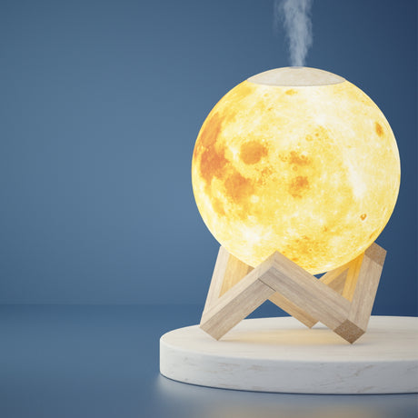 Devanti Aroma Diffuser Moon Lamp 880ml — 4-in-1 Aromatherapy, Humidifier, Purifier and Night Light — Allure Home Collections