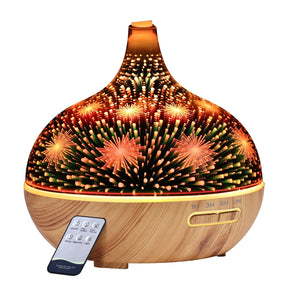 Valensole 3D glass 400ml aroma diffuser with LED lighting