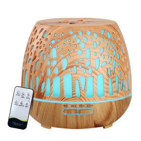 Cassis wood grain 400ml aroma diffuser with forest pattern cover