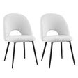 Seppeltsfield white sherpa boucle dining chair in a modern dining room