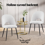 Artiss Boucle Sherpa Dining Chairs — Set of 2 — Allure Home Collections