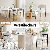 Stirling Boucle Dining Chair, White Sherpa 2pcs