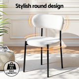 Stirling Boucle Dining Chair, White Sherpa 4pcs
