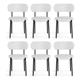 Stirling Boucle Dining Chair, White Sherpa 6pcs