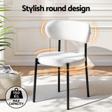 Stirling Boucle Dining Chair, White Sherpa 6pcs