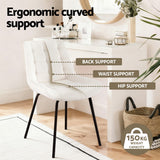 Mount Pleasant beige velvet tufted dining chair with metal legs