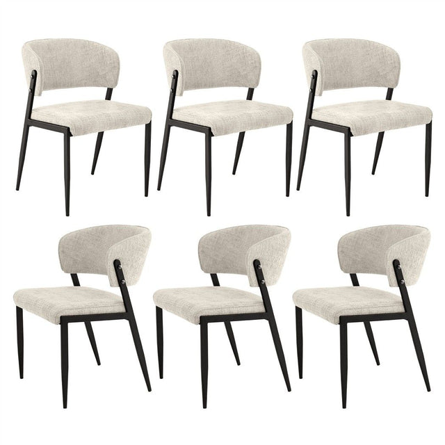 Tanunda beige linen dining chair in a modern dining room