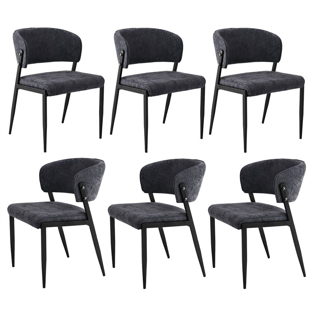 Tanunda charcoal linen dining chair in a modern dining room
