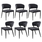 Tanunda charcoal linen dining chair in a modern dining room