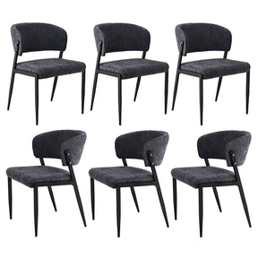 Tanunda charcoal linen dining chair in a modern dining room