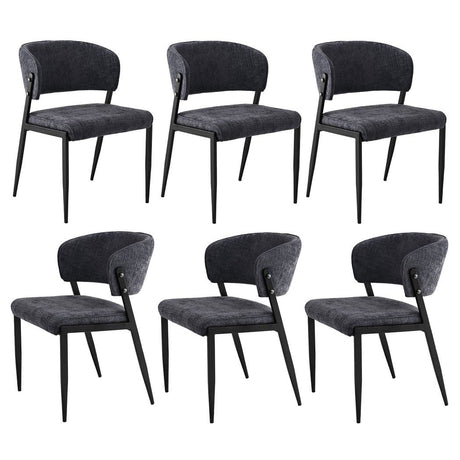 Tanunda charcoal linen dining chair in a modern dining room
