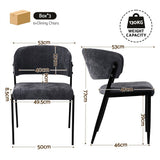Tanunda charcoal linen dining chair in a modern dining room
