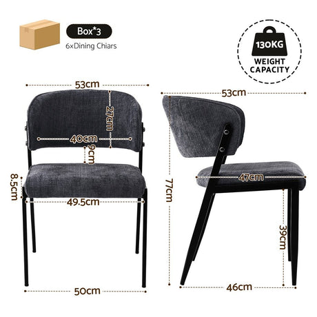 Tanunda charcoal linen dining chair in a modern dining room
