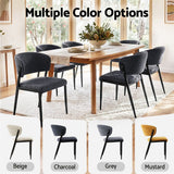 Tanunda charcoal linen dining chair in a modern dining room