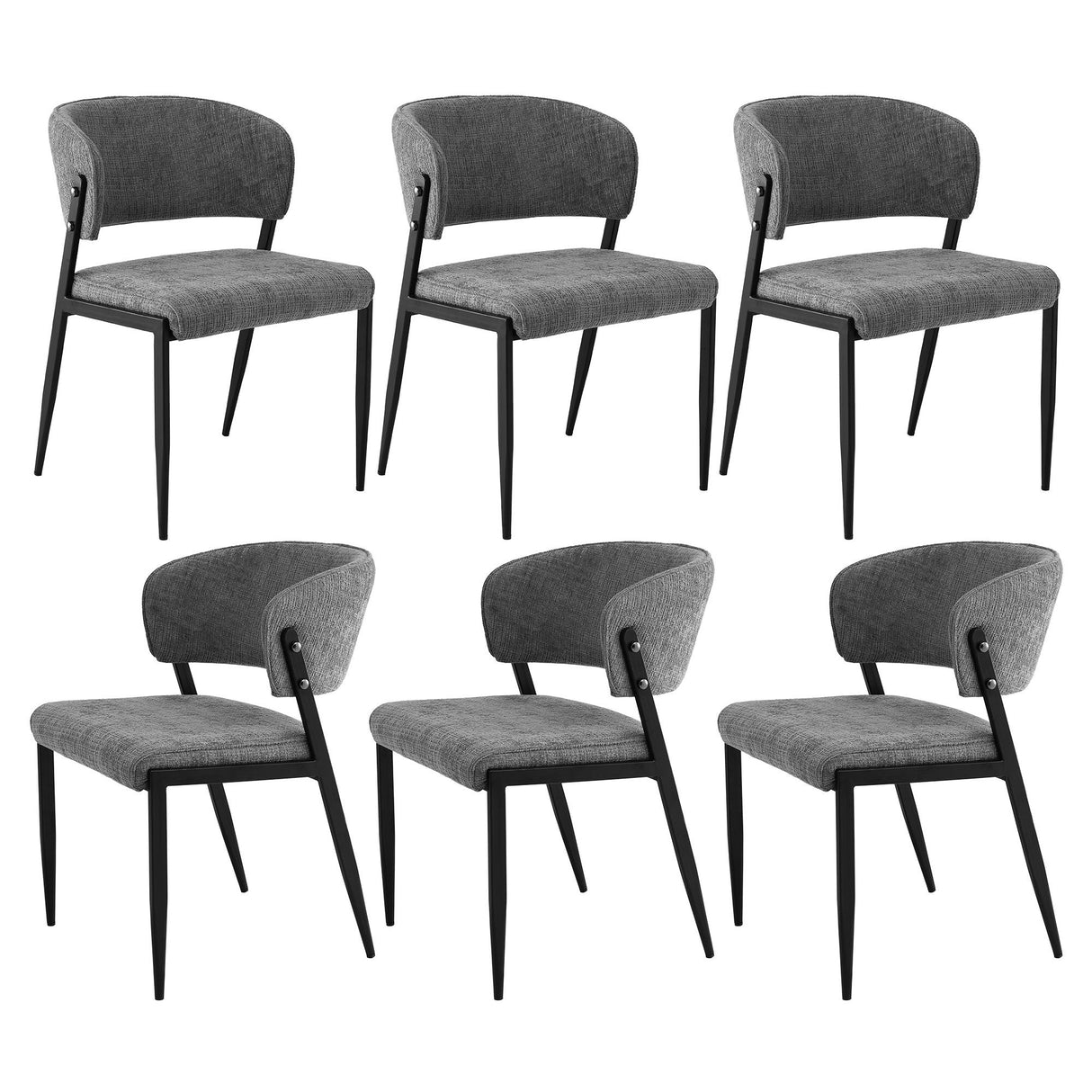 Tanunda grey linen dining chair in a modern dining room