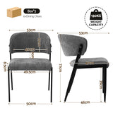 Tanunda grey linen dining chair in a modern dining room