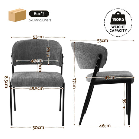 Tanunda grey linen dining chair in a modern dining room