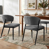 Tanunda grey linen dining chair in a modern dining room