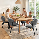 Tanunda grey linen dining chair in a modern dining room