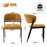 Tanunda mustard linen dining chair in a modern dining room