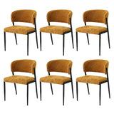 Tanunda mustard linen dining chair in a modern dining room