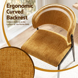 Tanunda mustard linen dining chair in a modern dining room