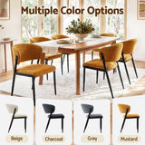 Tanunda mustard linen dining chair in a modern dining room
