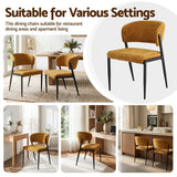 Tanunda mustard linen dining chair in a modern dining room