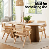Modern Retro Handcrafted Rattan Dining Chair with Armrests — 1, 2 or 4 Chairs — Allure Home Collections