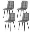 Krondorf grey faux leather dining chair in a modern dining room