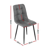 Krondorf grey faux leather dining chair in a modern dining room