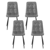 Krondorf grey faux leather dining chair in a modern dining room