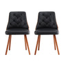 Artiss PU Leather Diamond-Tufted Dining Chairs — Set of 2, White or Black — Allure Home Collections