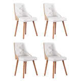 Artiss White PU Leather Dining Chairs — Set of 4 — Allure Home Collections