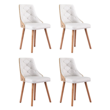 Artiss White PU Leather Dining Chairs — Set of 4 — Allure Home Collections