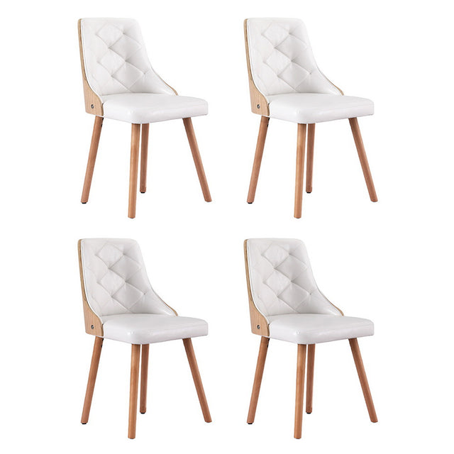 Artiss White PU Leather Dining Chairs — Set of 4 — Allure Home Collections