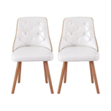 Artiss White PU Leather Dining Chairs — Set of 4 — Allure Home Collections