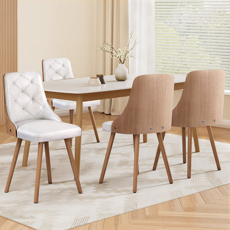 Artiss White PU Leather Dining Chairs — Set of 4 — Allure Home Collections