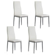 Artiss White PVC Channel-Tufted Dining Chairs — Set of 4 — Allure Home Collections