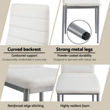 Artiss White PVC Channel-Tufted Dining Chairs — Set of 4 — Allure Home Collections